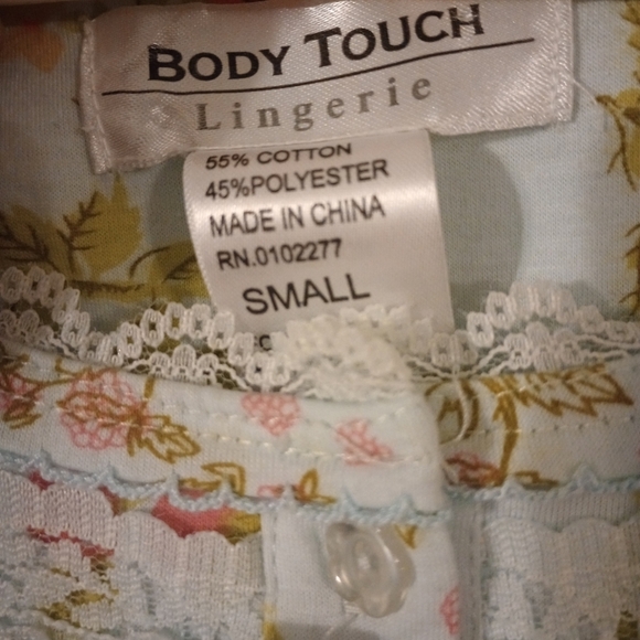 Body Touch Lingerie Floral Nightgown Feminine Country Old Fashion Comfy Lounge S - Picture 4 of 11